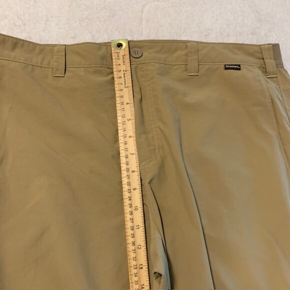 Simms Khaki Convertible Nylon Blend Shorts Pants Fishing Hiking Pants Size 38 - Picture 9 of 11
